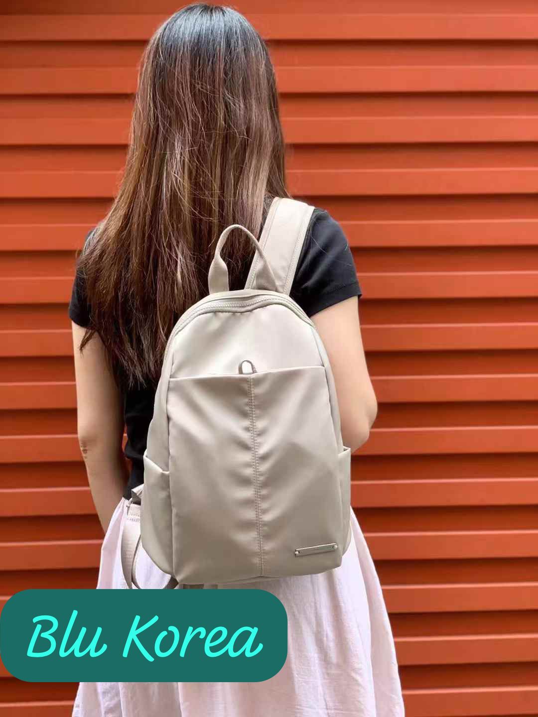 Everyday Korean Backpack by BLU Korea – Lightweight Water-Repellent Nylon Backpack for Daily Use