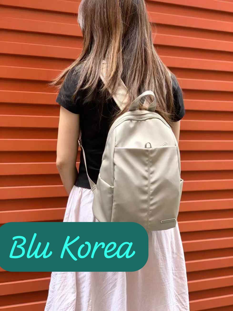 Everyday Korean Backpack by BLU Korea – Lightweight Water-Repellent Nylon Backpack for Daily Use