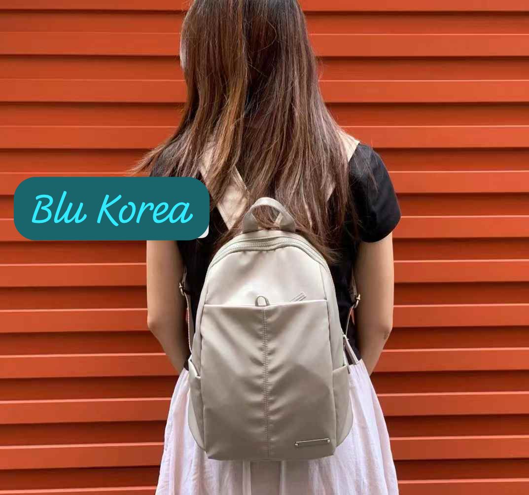 Everyday Korean Backpack by BLU Korea – Lightweight Water-Repellent Nylon Backpack for Daily Use